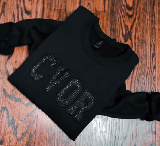 Custom Black On Black Appliqué